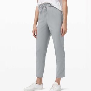 Lululemon Keep Moving Pant stretch gray high rise jogger leggings draw string